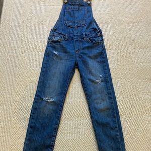 Gap distressed overalls